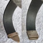 LV Bracelet Black Calf Leather with Silver Hardware #OORC-27 - Image 3