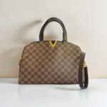 LV Kengsington Bowling N41505 Damier Ebene Coated Canvas with Leather and Gold Hardware #RELC-1