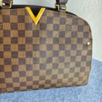 LV Kengsington Bowling N41505 Damier Ebene Coated Canvas with Leather and Gold Hardware #RELC-1 - Image 4