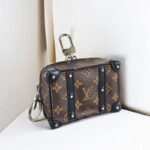 LV Soft Trunk Pouch Brown/Black with Monogram Coated Canvas/Leather and Silver Hardware #OORC-7