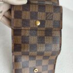 LV Wallet Brown Damier Ebene Coated Canvas with Leather and Gold Hardware #REUK-6 - Image 3