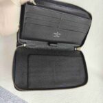 LV Zippy Wallet Large Black Epi Leather with Silver Hardware #OORC-22 - Image 20