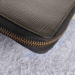 LV Zippy Wallet Large Black Epi Leather with Silver Hardware #OORC-22 - Image 16