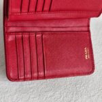 Prada Wallet Red Saffiano Leather with Gold Hardware #GUEOT-2 - Image 3