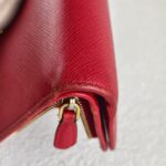 Prada Wallet Red Saffiano Leather with Gold Hardware #GUEOT-2 - Image 11