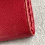 Prada Wallet Red Saffiano Leather with Gold Hardware #GUEOT-2 - Image 10