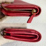 Prada Wallet Red Saffiano Leather with Gold Hardware #GUEOT-2 - Image 5