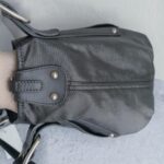 Tods G-Line Bag Black with Coated Canvas/Leather and Silver Hardware #OORU-11 - Image 7