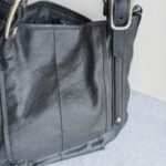 Tods G-Line Bag Black with Coated Canvas/Leather and Silver Hardware #OORU-11 - Image 6