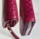 Tods Wallet Maroon Calf Leather with Silver Hardware #ORRO-8 - Image 8