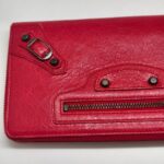 Balenciaga Zippy Wallet Red Lambskin with Antique Gold Hardware #RERL-7 - Image 3
