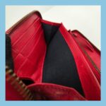 Balenciaga Zippy Wallet Red Lambskin with Antique Gold Hardware #RERL-7 - Image 19