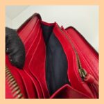 Balenciaga Zippy Wallet Red Lambskin with Antique Gold Hardware #RERL-7 - Image 24