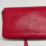 Balenciaga Zippy Wallet Red Lambskin with Antique Gold Hardware #RERL-7 - Image 5
