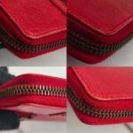 Balenciaga Zippy Wallet Red Lambskin with Antique Gold Hardware #RERL-7 - Image 13
