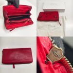 Balenciaga Zippy Wallet Red Lambskin with Antique Gold Hardware #RERL-7 - Image 2