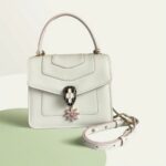 Bvlgari Serpenti Forever Top Handle Bag Cream Calf Leather with Gold Hardware #RETT-5