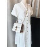 Bvlgari Serpenti Forever Top Handle Bag Cream Calf Leather with Gold Hardware #RETT-5 - Image 41