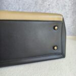 Celine Edge Top Handle Bag Black/Beige Calf Leather with Silver Hardware #RESO-8 - Image 12