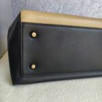 Celine Edge Top Handle Bag Black/Beige Calf Leather with Silver Hardware #RESO-8 - Image 11