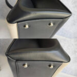 Celine Edge Top Handle Bag Black/Beige Calf Leather with Silver Hardware #RESO-8 - Image 17