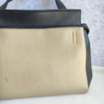 Celine Edge Top Handle Bag Black/Beige Calf Leather with Silver Hardware #RESO-8 - Image 4