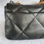 Chanel 19 Flap Bag Black with Lambskin and Gold/Silver/Ruthenium Hardware #OTLE-1 - Image 5