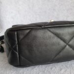 Chanel 19 Flap Bag Black with Lambskin and Gold/Silver/Ruthenium Hardware #OTLE-1 - Image 11