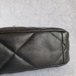 Chanel 19 Flap Bag Black with Lambskin and Gold/Silver/Ruthenium Hardware #OTLE-1 - Image 12