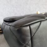 Chanel 19 Flap Bag Black with Lambskin and Gold/Silver/Ruthenium Hardware #OTLE-1 - Image 13