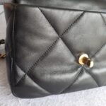 Chanel 19 Flap Bag Black with Lambskin and Gold/Silver/Ruthenium Hardware #OTLE-1 - Image 3