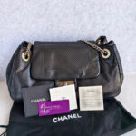Chanel Accordian Flap Bag Black Perforated Lambskin with Gold/Silver Hardware #RESO-4 - Image 2