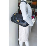 Chanel Accordian Flap Bag Black Perforated Lambskin with Gold/Silver Hardware #RESO-4 - Image 30