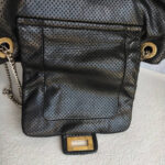 Chanel Accordian Flap Bag Black Perforated Lambskin with Gold/Silver Hardware #RESO-4 - Image 3