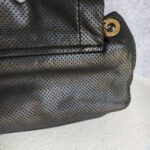 Chanel Accordian Flap Bag Black Perforated Lambskin with Gold/Silver Hardware #RESO-4 - Image 6