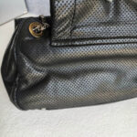 Chanel Accordian Flap Bag Black Perforated Lambskin with Gold/Silver Hardware #RESO-4 - Image 5