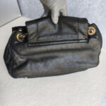 Chanel Accordian Flap Bag Black Perforated Lambskin with Gold/Silver Hardware #RESO-4 - Image 4