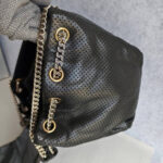 Chanel Accordian Flap Bag Black Perforated Lambskin with Gold/Silver Hardware #RESO-4 - Image 7