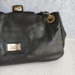 Chanel Accordian Flap Bag Black Perforated Lambskin with Gold/Silver Hardware #RESO-4 - Image 11