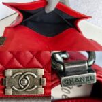 Chanel Boy Medium 25cm Red Calf Leather with Ruthenium Hardware #RESS-1 - Image 27