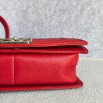 Chanel Boy Medium 25cm Red Calf Leather with Ruthenium Hardware #RESS-1 - Image 14