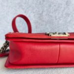 Chanel Boy Medium 25cm Red Calf Leather with Ruthenium Hardware #RESS-1 - Image 13