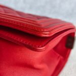Chanel Boy Medium 25cm Red Calf Leather with Ruthenium Hardware #RESS-1 - Image 16