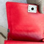 Chanel Boy Medium 25cm Red Calf Leather with Ruthenium Hardware #RESS-1 - Image 22