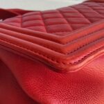 Chanel Boy Medium 25cm Red Calf Leather with Ruthenium Hardware #RESS-1 - Image 18