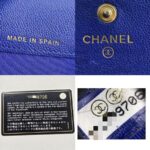 Chanel Card Holder Blue Grained Calfskin with Gold Hardware #REOO-1 - Image 11