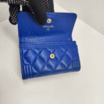 Chanel Card Holder Blue Grained Calfskin with Gold Hardware #REOO-1 - Image 4