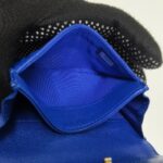 Chanel Card Holder Blue Grained Calfskin with Gold Hardware #REOO-1 - Image 14