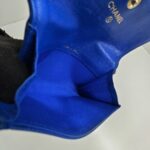Chanel Card Holder Blue Grained Calfskin with Gold Hardware #REOO-1 - Image 15