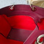 Dior Tote Burgundy Calf Leather with Silver Hardware #GULEL-2 - Image 28